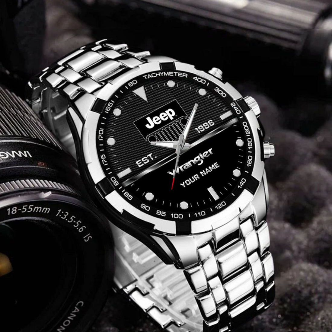 Custom Name JP Wrangler DDQWATK30125 Stainless Steel Watch