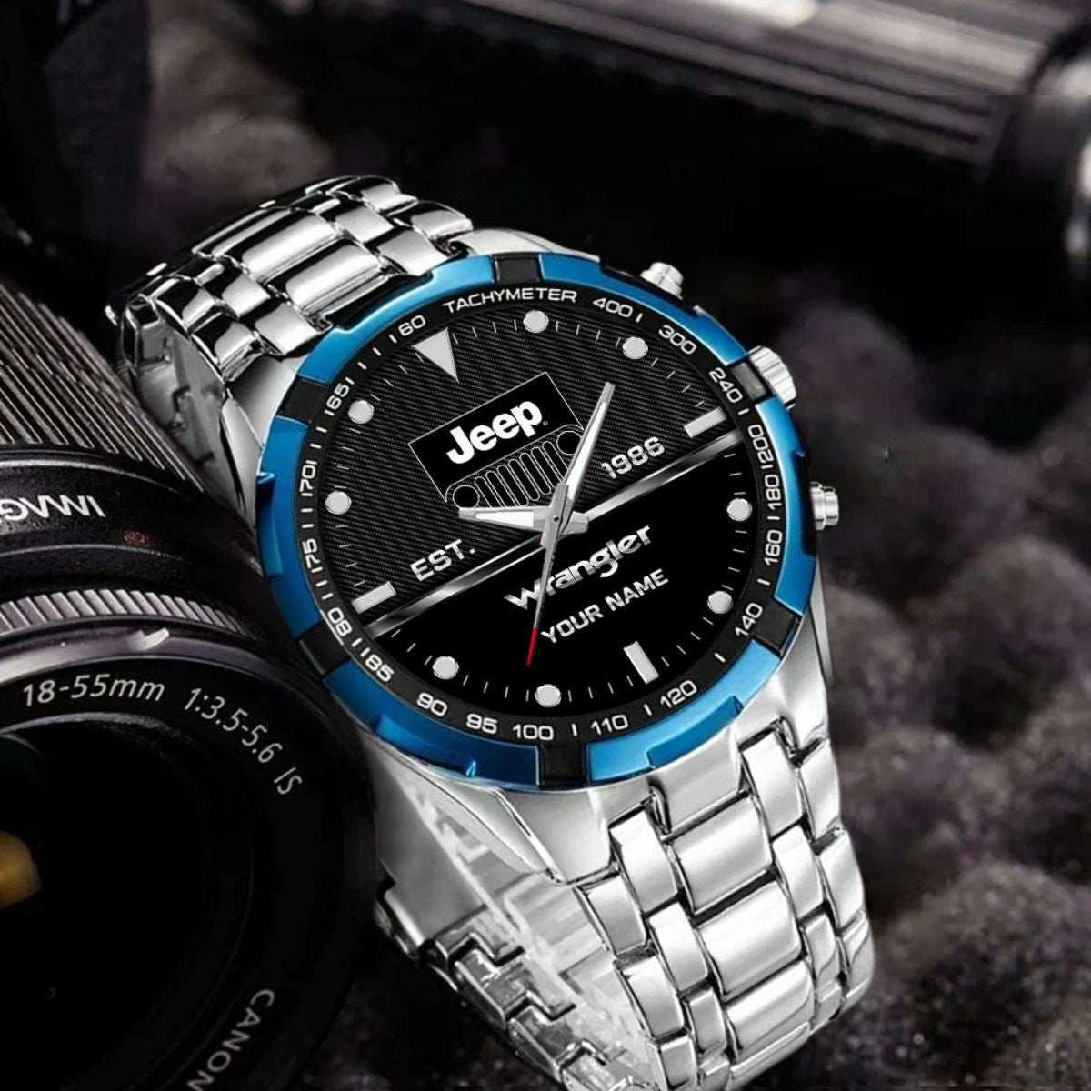 Custom Name JP Wrangler DDQWATK30125 Stainless Steel Watch