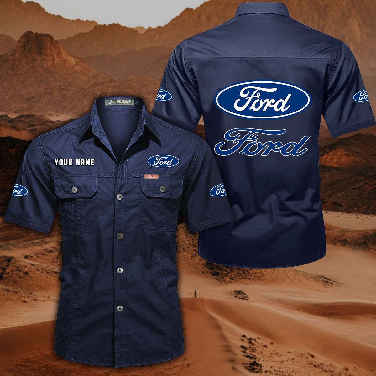 Ford DDQQB10011 Military Cargo Cotton Shirts