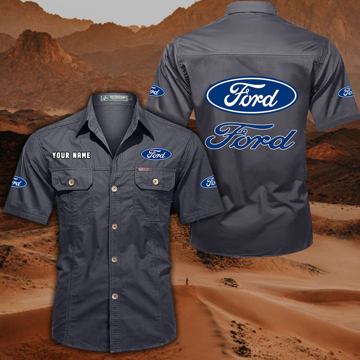 Ford DDQQB10011 Military Cargo Cotton Shirts