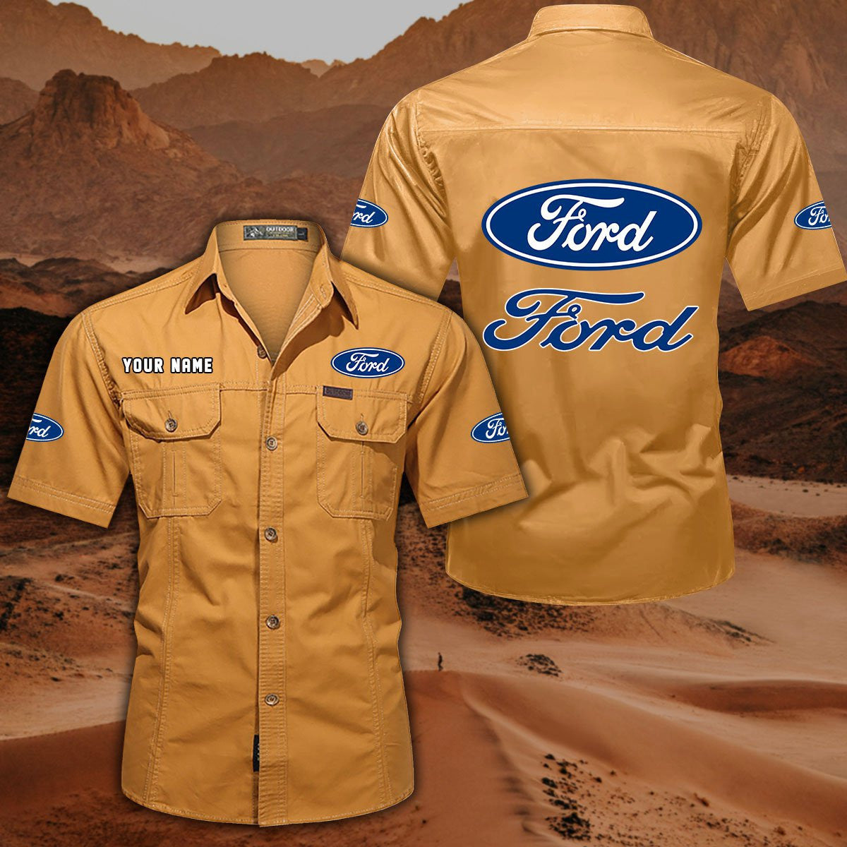 Ford DDQQB10011 Military Cargo Cotton Shirts