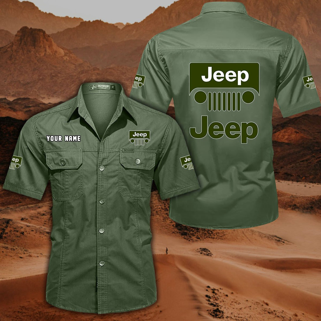 Custom Name JP DDQQB10120 Military Cargo Cotton Shirts