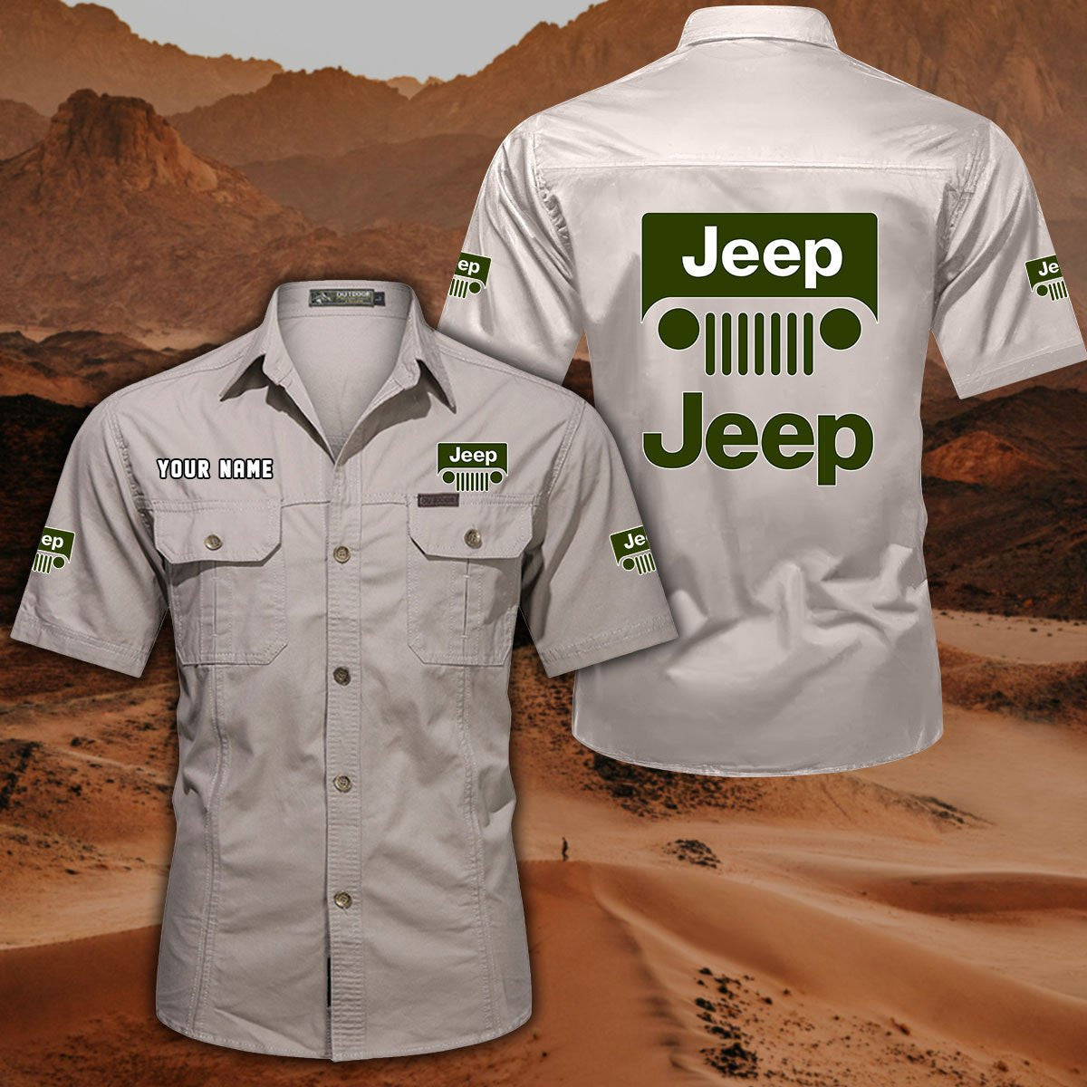 Custom Name JP DDQQB10120 Military Cargo Cotton Shirts