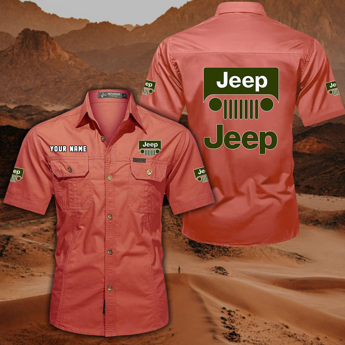 Custom Name JP DDQQB10120 Military Cargo Cotton Shirts