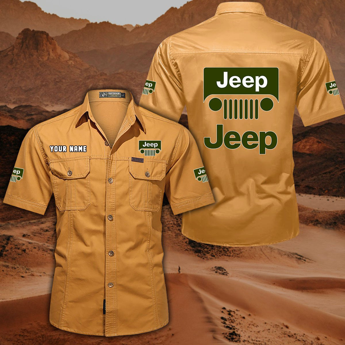 Custom Name JP DDQQB10120 Military Cargo Cotton Shirts