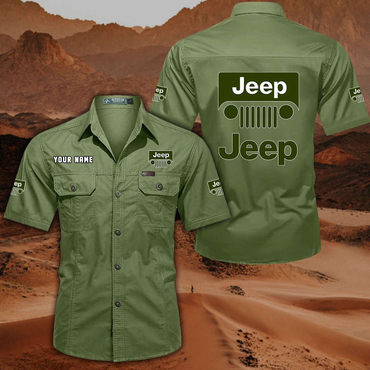 Custom Name JP DDQQB10120 Military Cargo Cotton Shirts