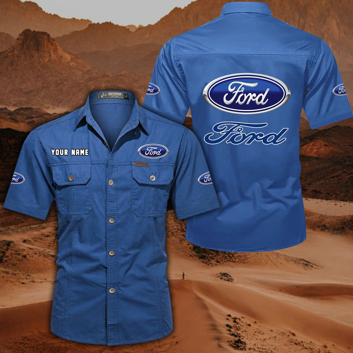 FD DDQQB10010 Military Cargo Cotton Shirts