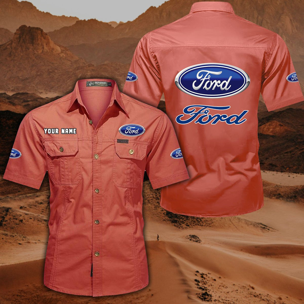 FD DDQQB10010 Military Cargo Cotton Shirts