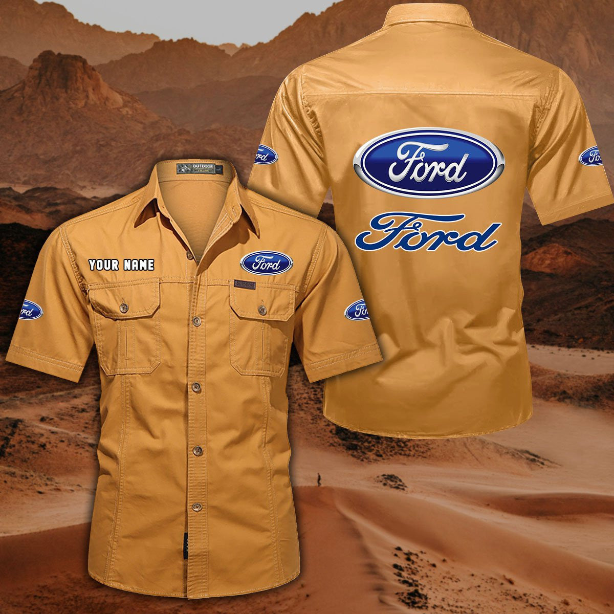 FD DDQQB10010 Military Cargo Cotton Shirts