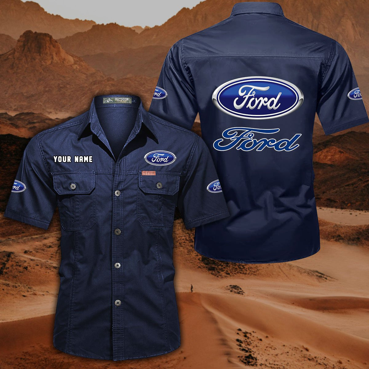 FD DDQQB10010 Military Cargo Cotton Shirts