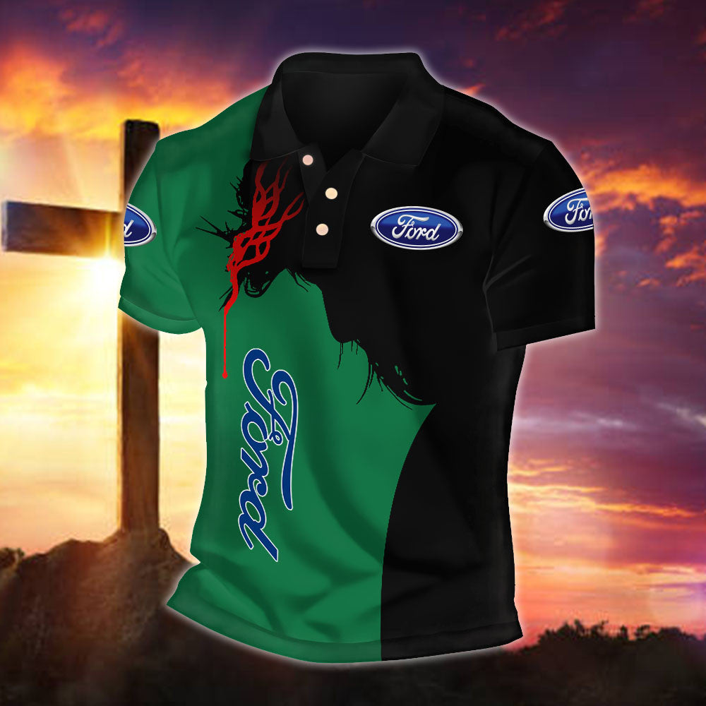 FD Ford WINA30010 Fueled by Faith Polo Shirt