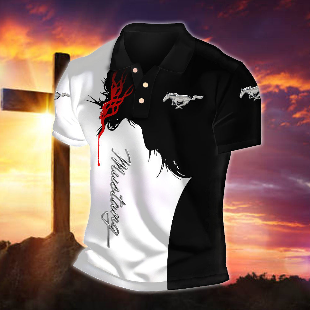 Ford Mustang FM WINA30013 Fueled by Faith Polo Shirt