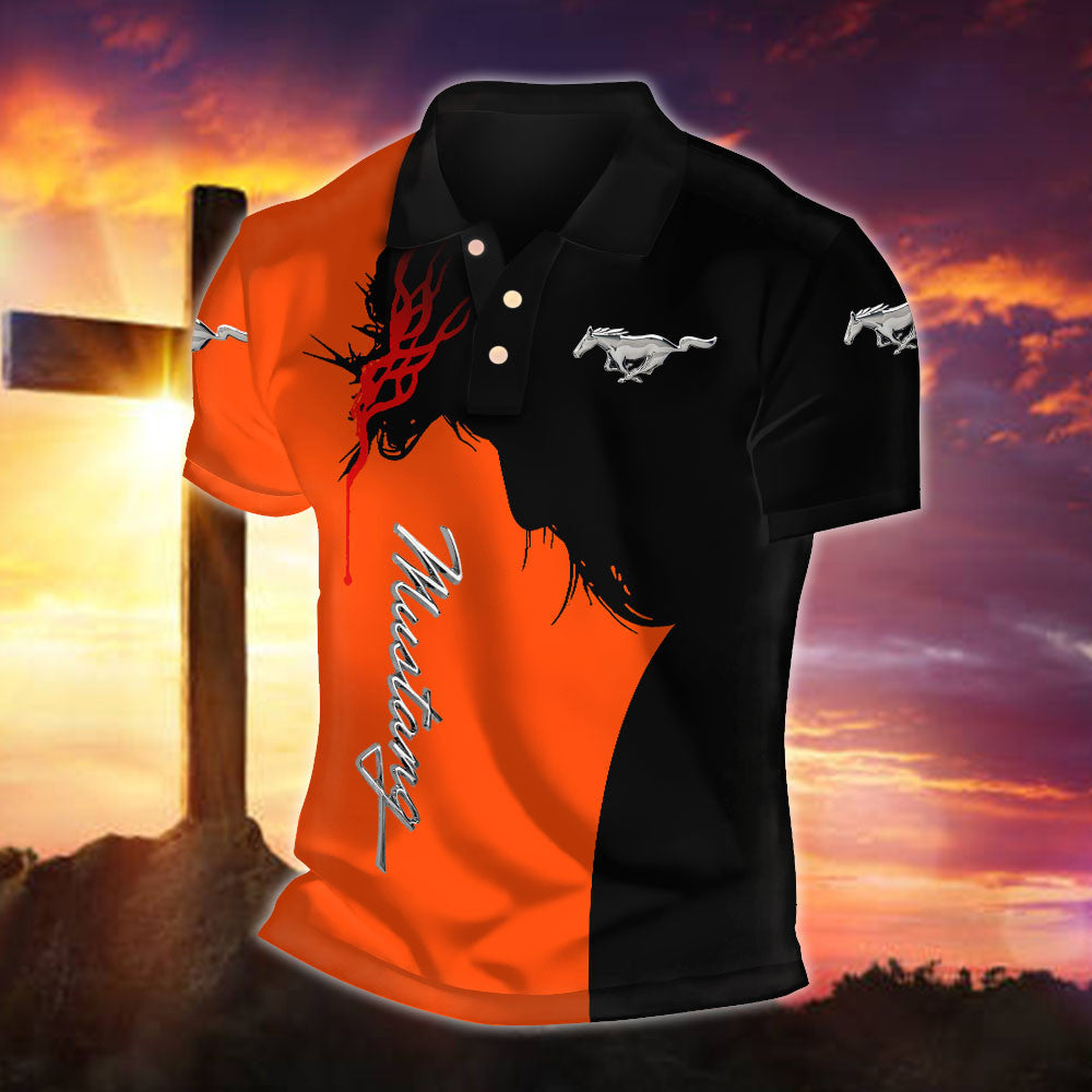 Ford Mustang FM WINA30013 Fueled by Faith Polo Shirt