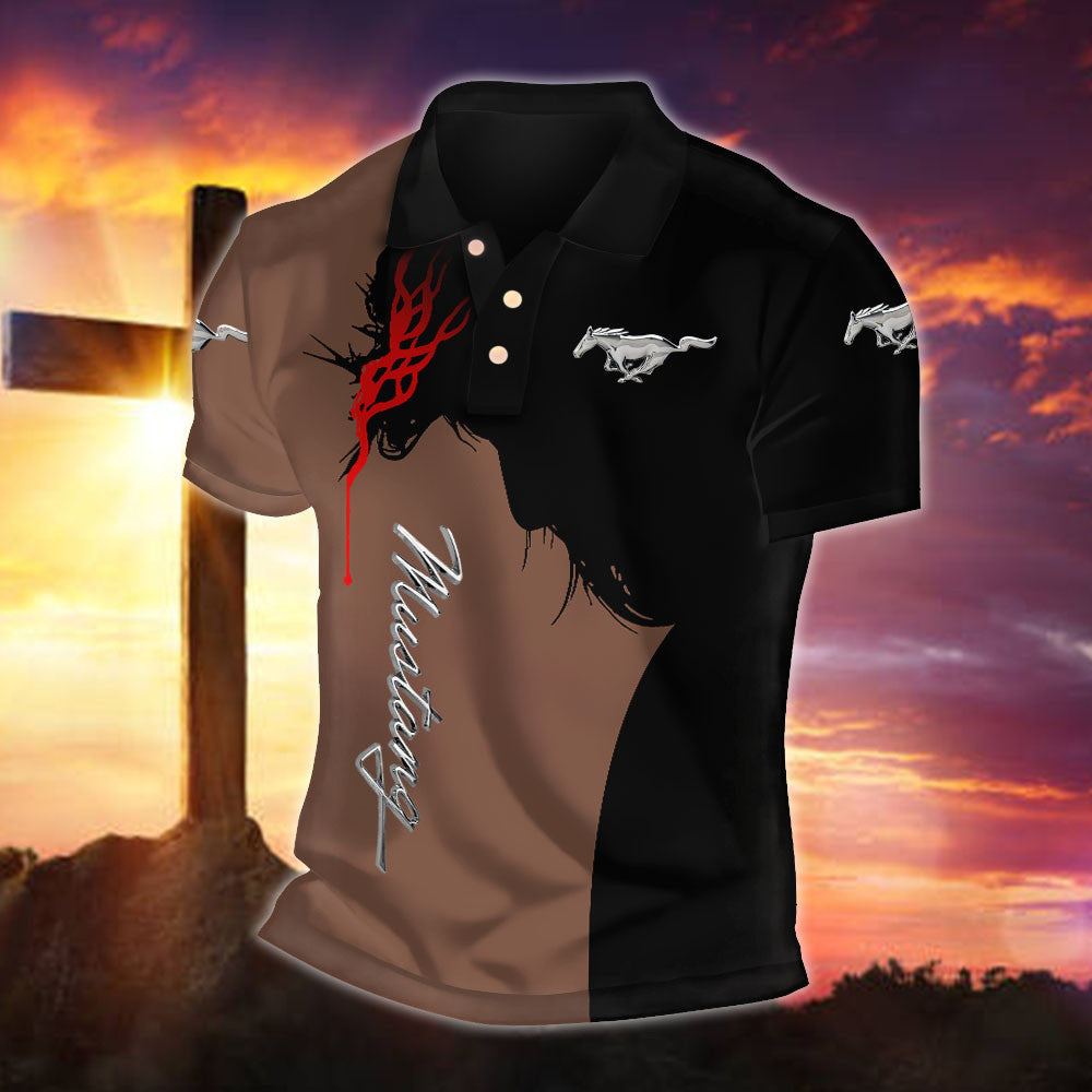 Ford Mustang FM WINA30013 Fueled by Faith Polo Shirt