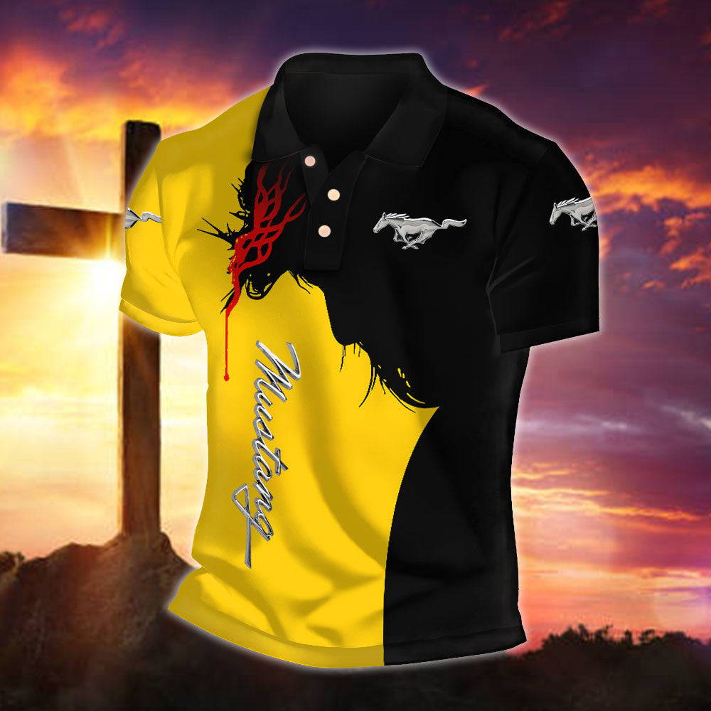 Ford Mustang FM WINA30013 Fueled by Faith Polo Shirt