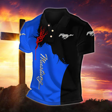 Ford Mustang FM WINA30013 Fueled by Faith Polo Shirt