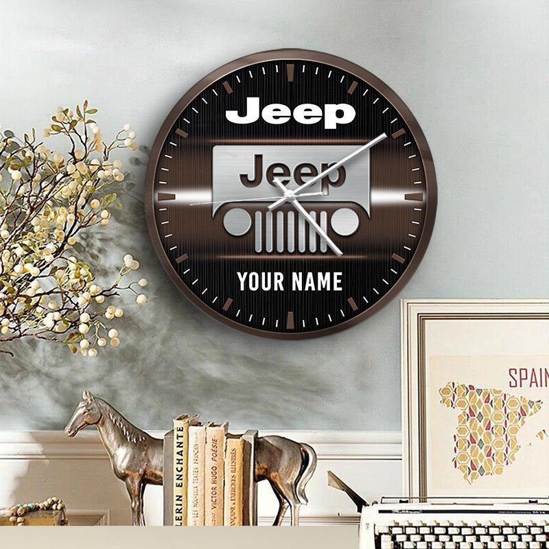 Custom Name JP DMHZ1464 Wooden Wall Clock Multicolor
