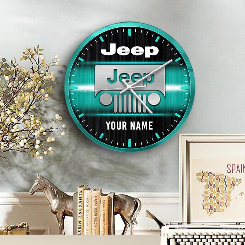 Custom Name JP DMHZ1464 Wooden Wall Clock Multicolor