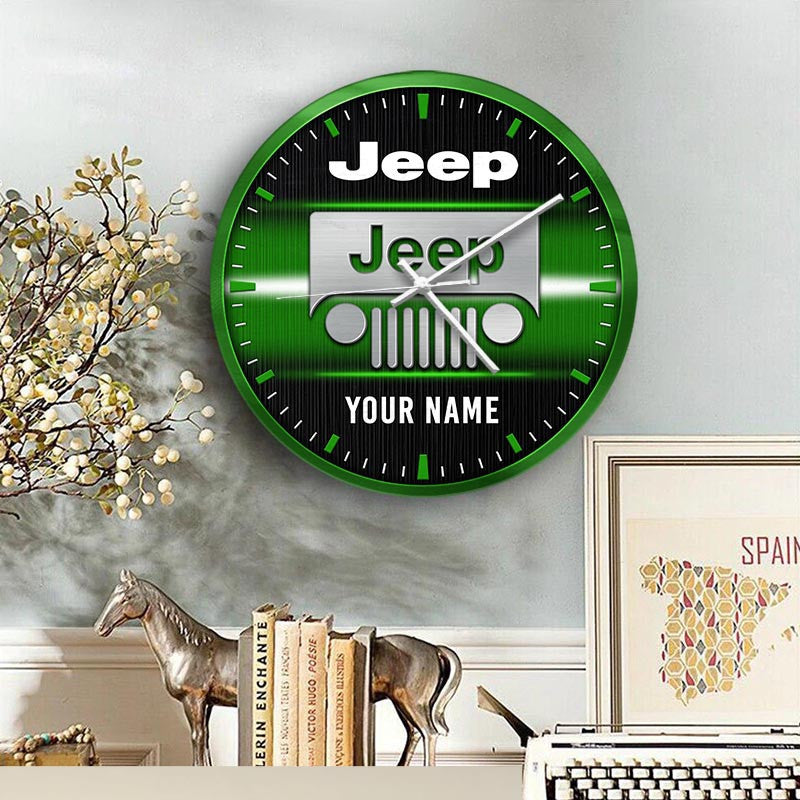 Custom Name JP DMHZ1464 Wooden Wall Clock Multicolor