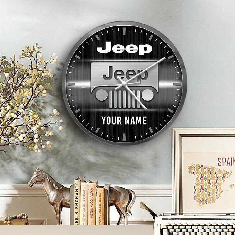 Custom Name JP DMHZ1464 Wooden Wall Clock Multicolor
