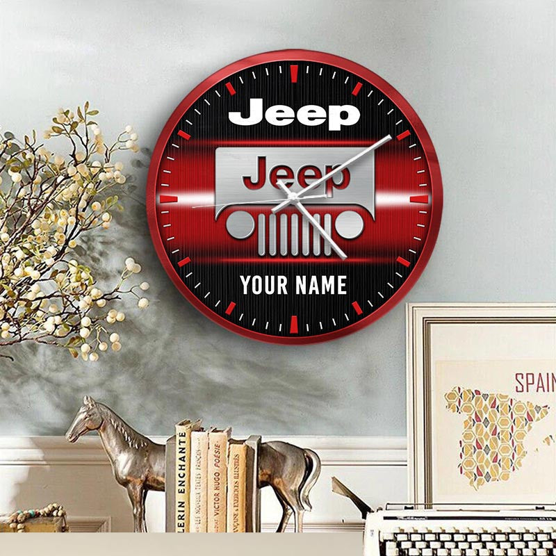 Custom Name JP DMHZ1464 Wooden Wall Clock Multicolor