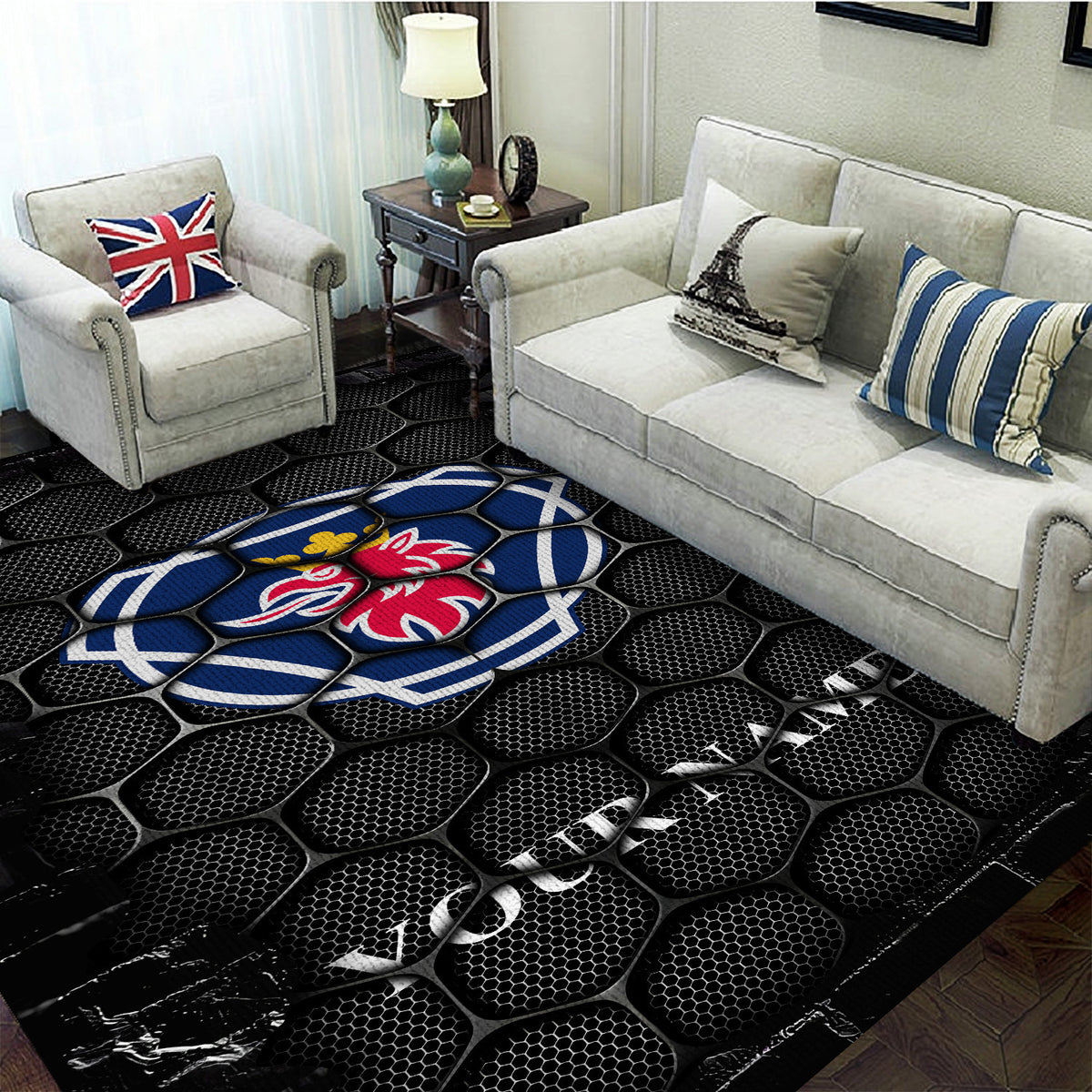 SCN Custom Name Rectangular Rug YVT0402