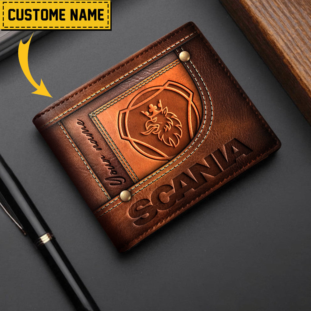 Custom Name SCN Leather Wallet YVT0698