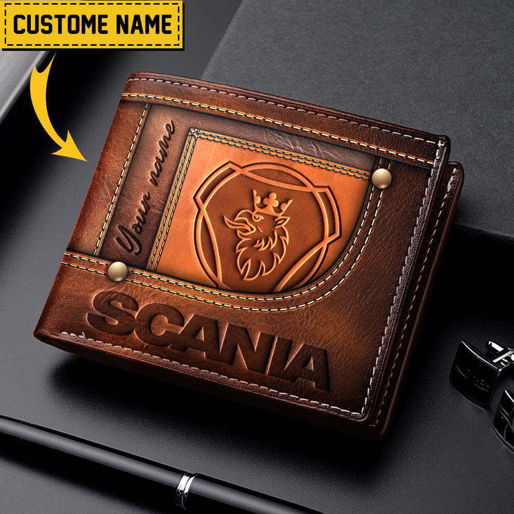Custom Name SCN Leather Wallet YVT0698