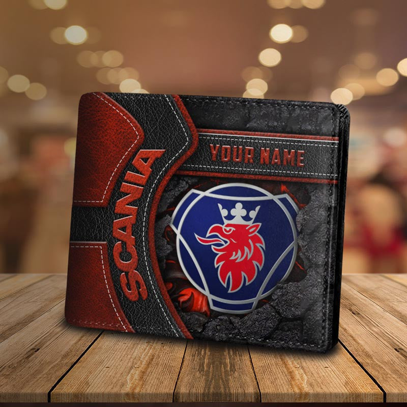Custom Name SCN Leather Wallet Multicolor YVT0791