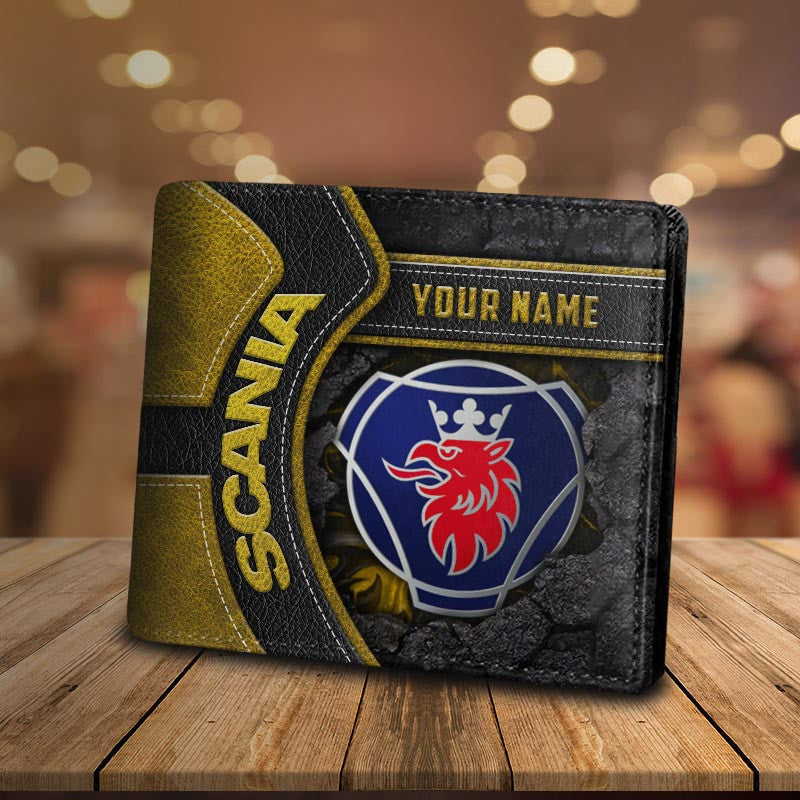 Custom Name SCN Leather Wallet Multicolor YVT0791