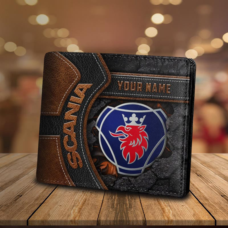 Custom Name SCN Leather Wallet Multicolor YVT0791