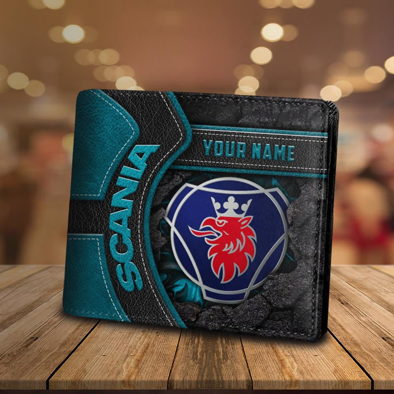 Custom Name SCN Leather Wallet Multicolor YVT0791