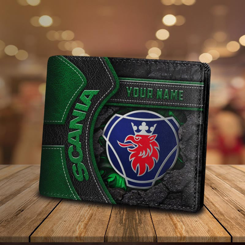 Custom Name SCN Leather Wallet Multicolor YVT0791