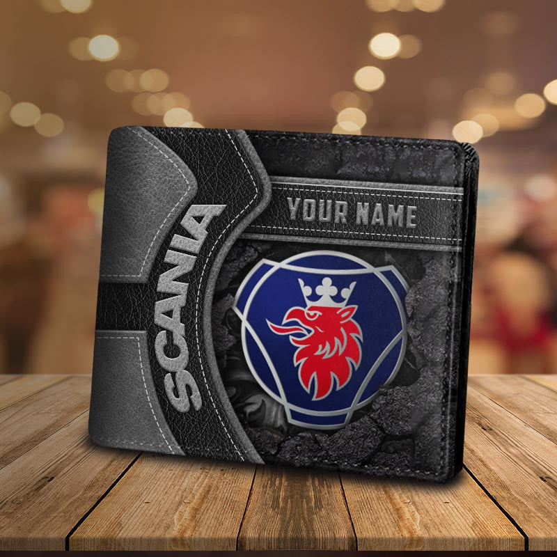 Custom Name SCN Leather Wallet Multicolor YVT0791