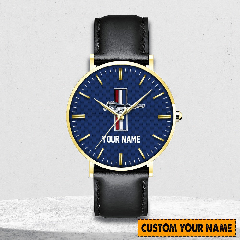 Personalized Combo Leather Strap Watch + Leather Wallet For Car Lover - Limited Edition CR011504 TH3941