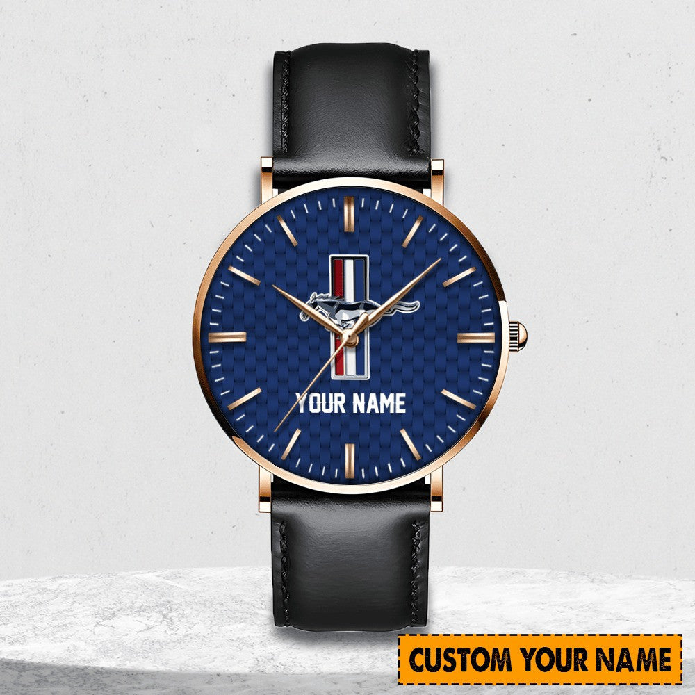 Personalized Combo Leather Strap Watch + Leather Wallet For Car Lover - Limited Edition CR011504 TH3941