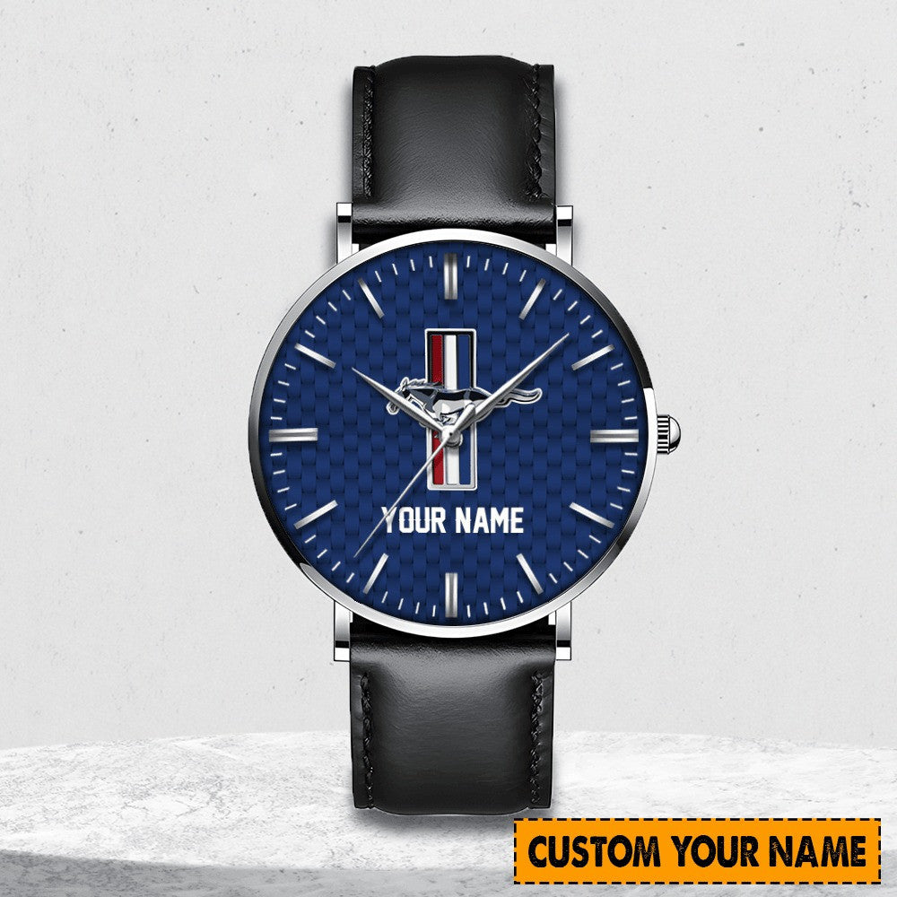 Personalized Combo Leather Strap Watch + Leather Wallet For Car Lover - Limited Edition CR011504 TH3941