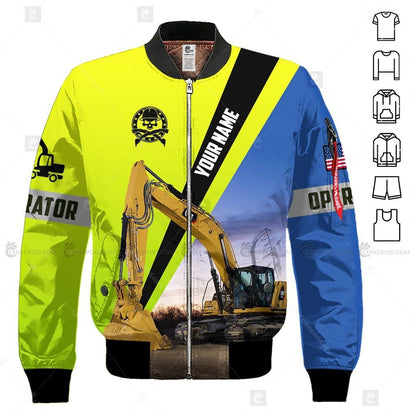 Green Heavy Equipment 3D All Over Printed Clothes HE62