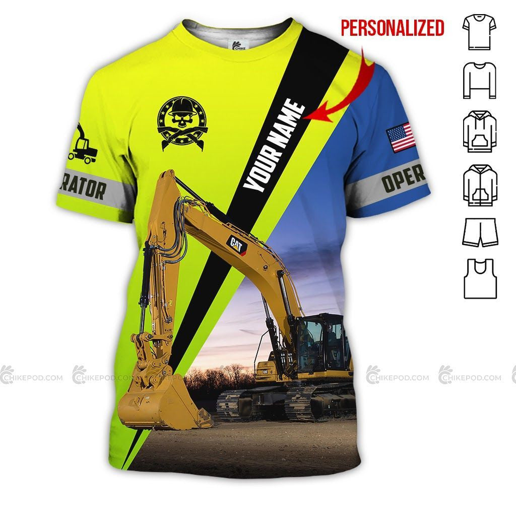 Green Heavy Equipment 3D All Over Printed Clothes HE62
