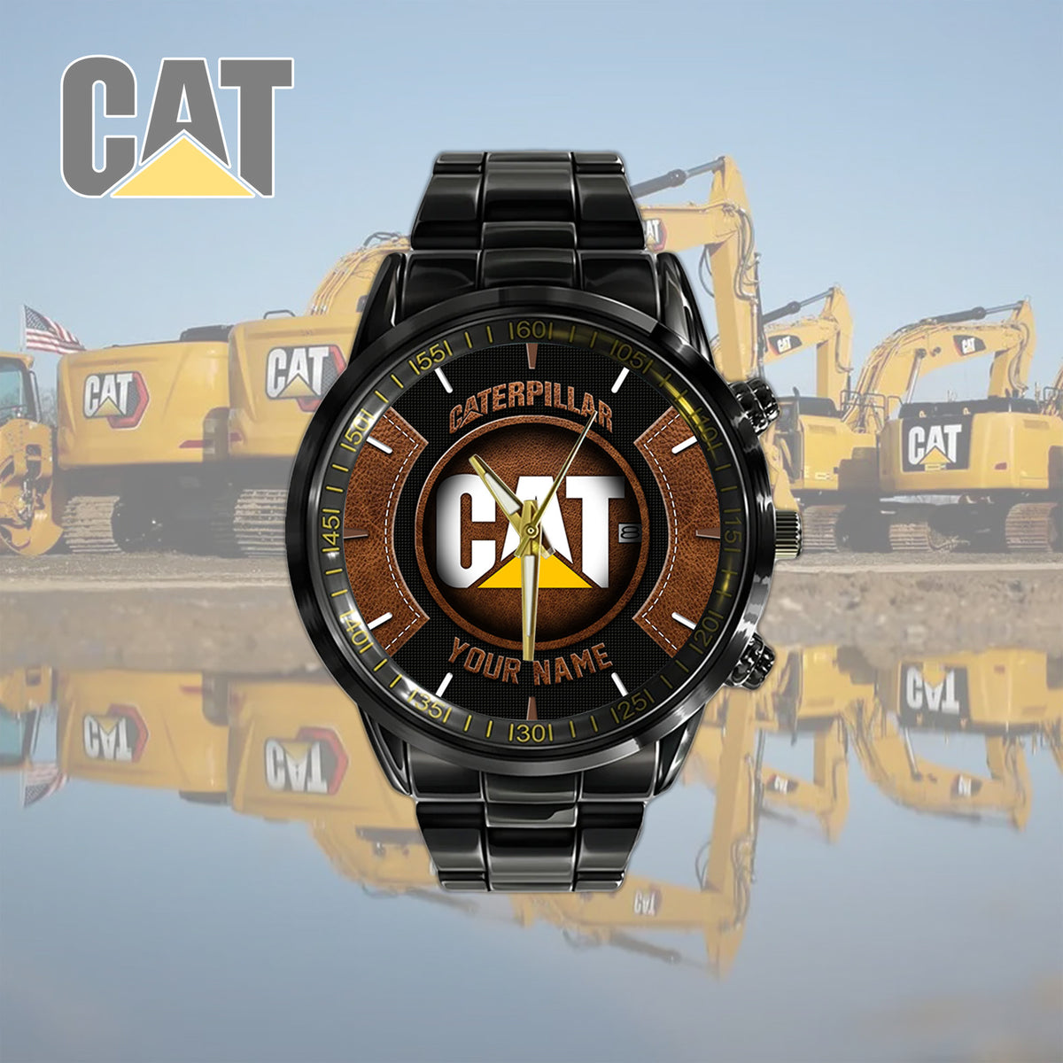CAT New Personalized Black Hand Watch for fan-Limited Edition YVT0423
