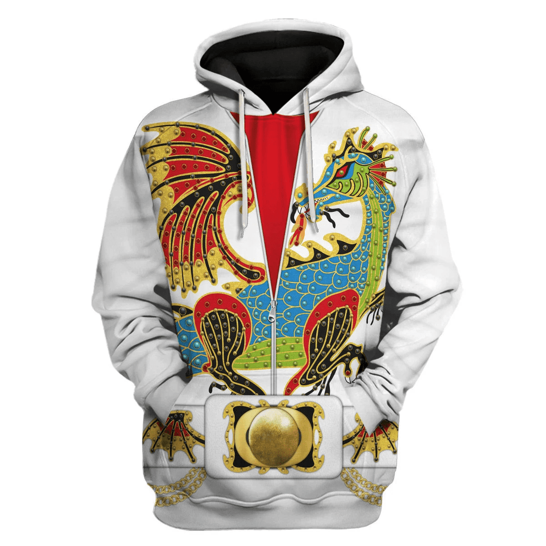 Elviss Presleyy The Dragon Outfit Costume Hoodie Sweatshirt T-Shirt Tracksuit
