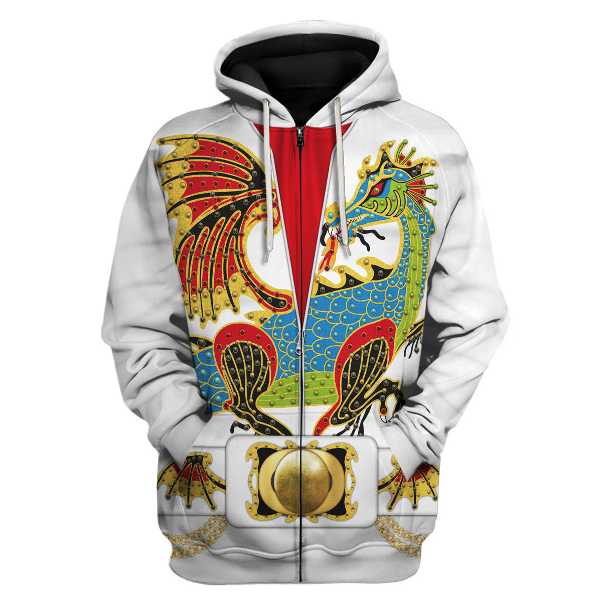 Elviss Presleyy The Dragon Outfit Costume Hoodie Sweatshirt T-Shirt Tracksuit