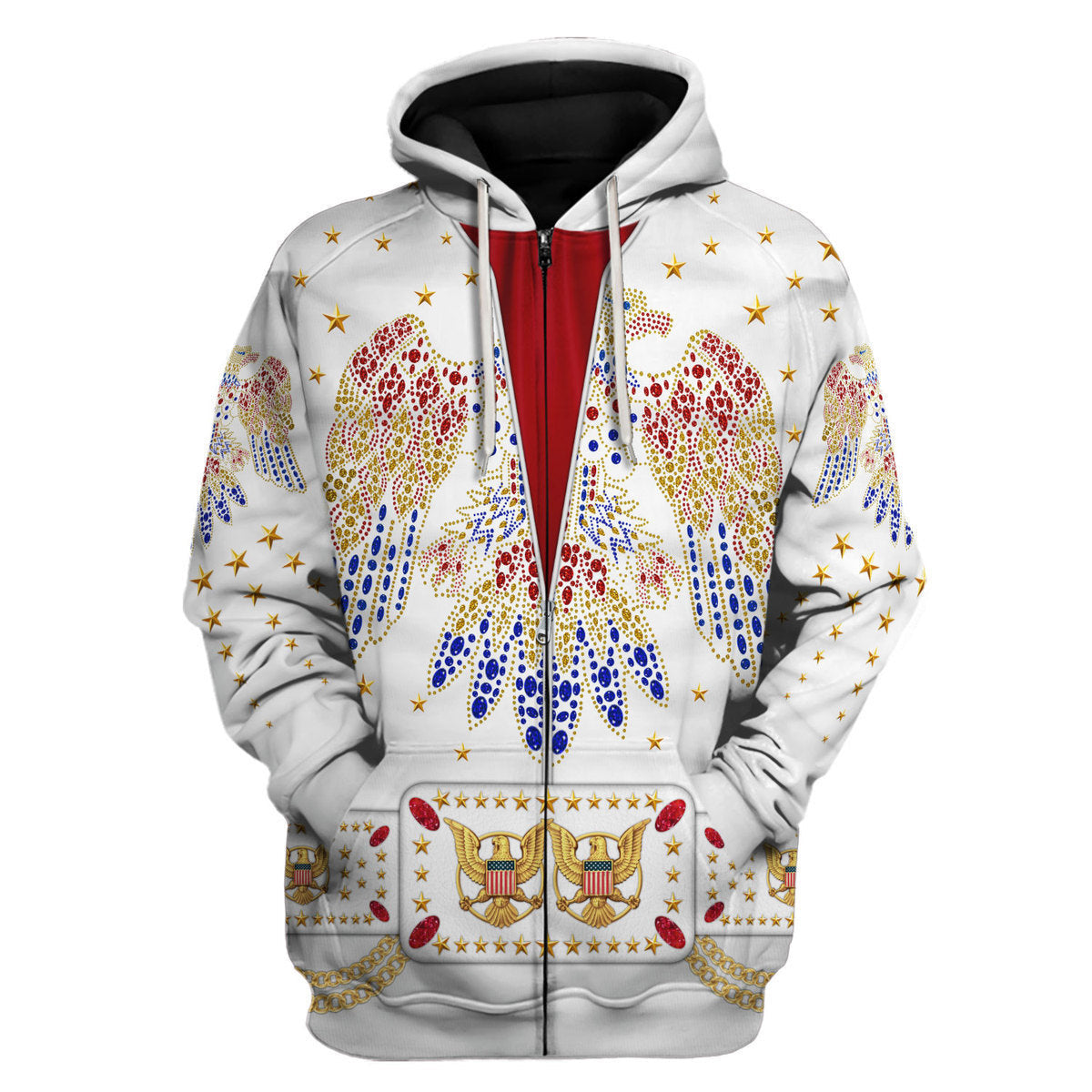 Elviss Presleyy Eagle Costume Hoodie Sweatshirt T-Shirt Tracksuit Sweatpants