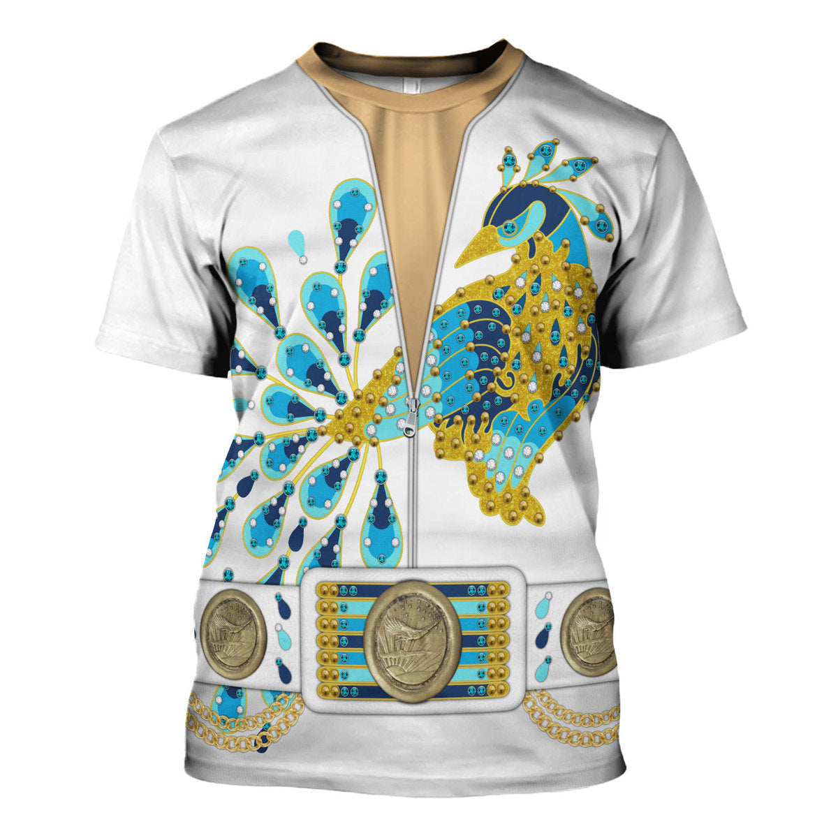 Elviss Presleyy Peacock Outfit Costume Hoodie Sweatshirt T-Shirt Tracksuit