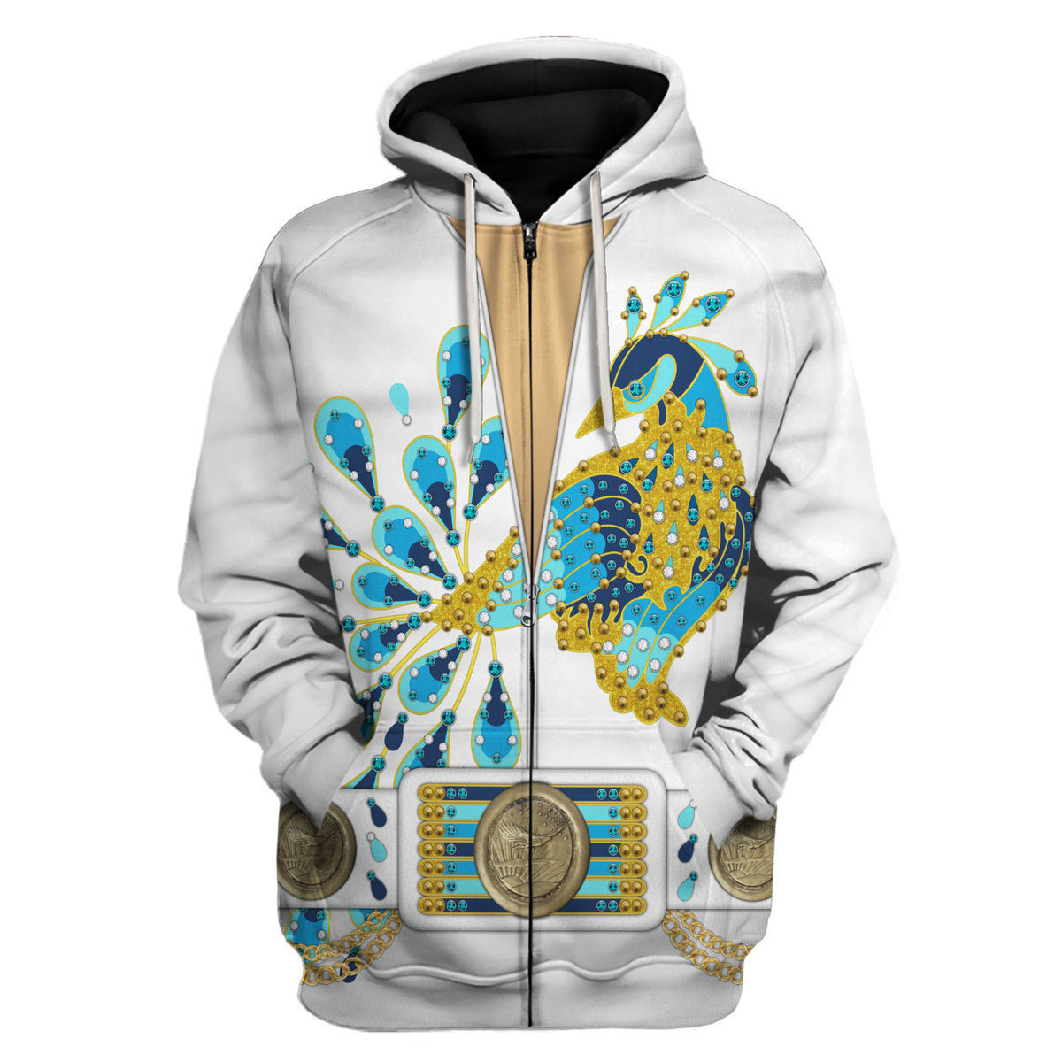 Elviss Presleyy Peacock Outfit Costume Hoodie Sweatshirt T-Shirt Tracksuit