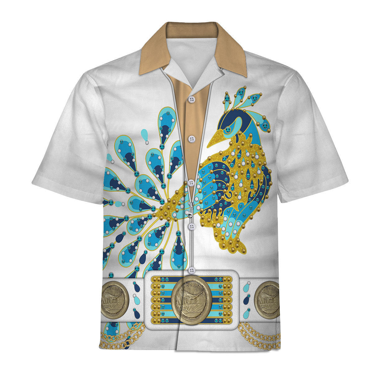 Elviss Presleyy Peacock Outfit Costume Hoodie Sweatshirt T-Shirt Tracksuit