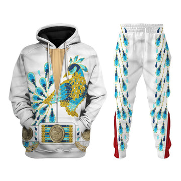 Elviss Presleyy Peacock Outfit Costume Hoodie Sweatshirt T-Shirt Tracksuit