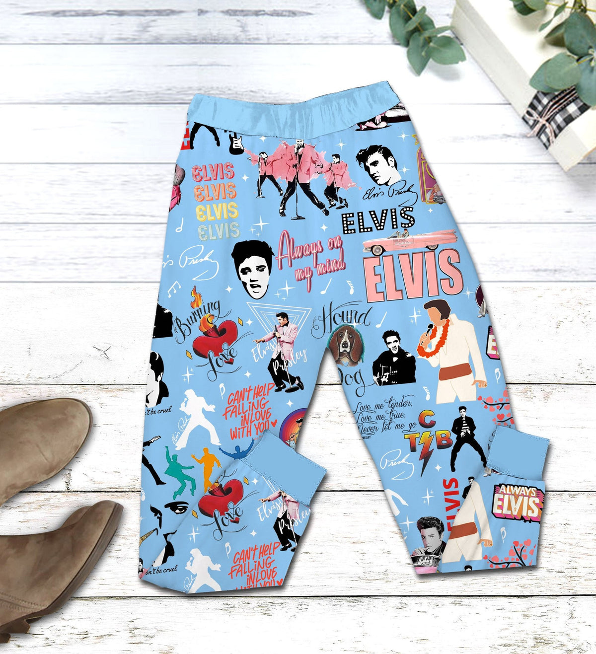 ELVIS 2D Pajamas T-Shirt & Sweatpants Set THAOVTT722