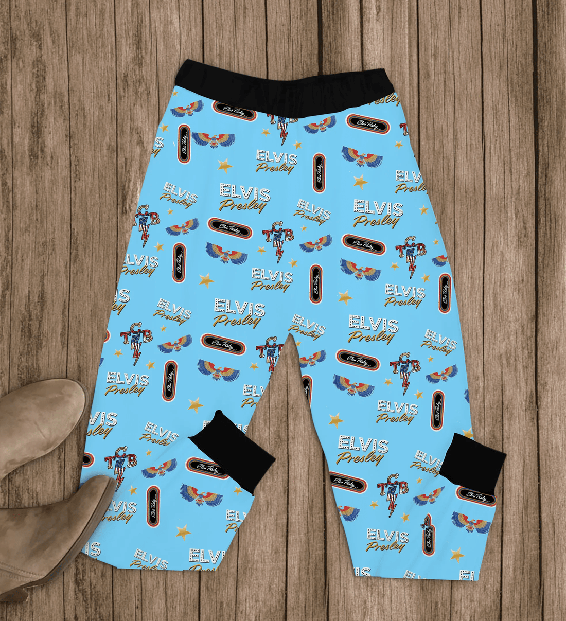 Premium ELVIS 2D Pajamas T-Shirt & Sweatpants Set