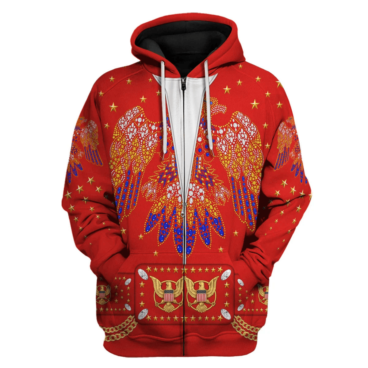 Elvis EAGLE JUMPSUIT Red Costume Hoodie Sweatshirt T-Shirt Tracksuit